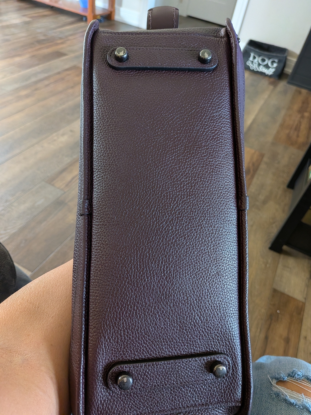 Coach Dreamer 36 Satchel Oxblood Pebbled Leather Gunmetal HW Rare + Dust Bag - Picture 9 of 9
